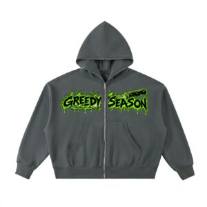 GREEDYSEASON FINAL CUT(Fleeced Hoodie) - Charcoal Gray, L